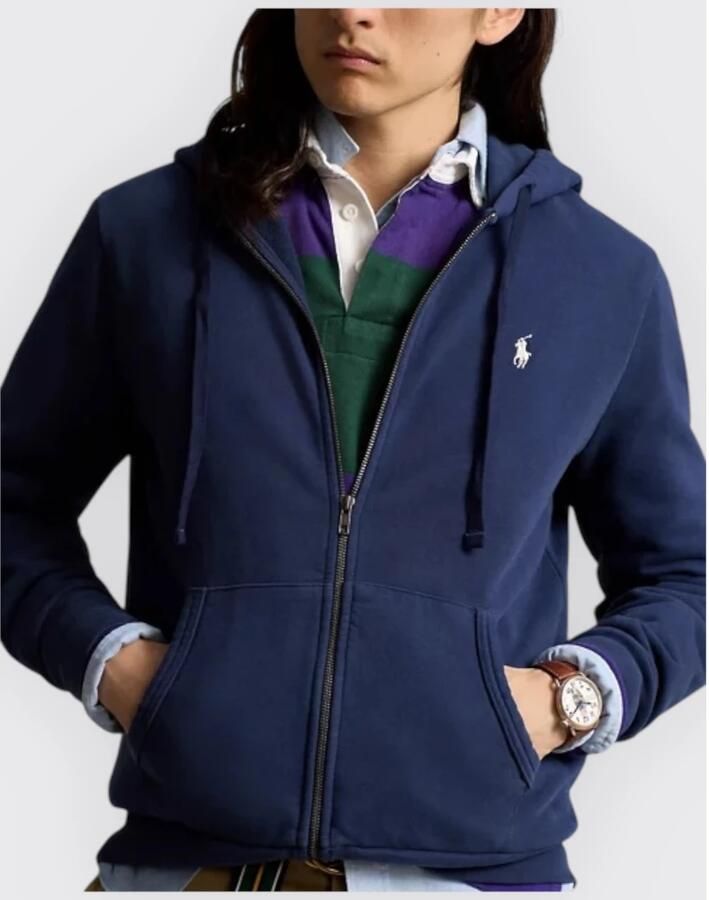 Polo Ralph Lauren Blauwe Katoenen Trui met Pony Borduursel Blue Heren - Foto 2