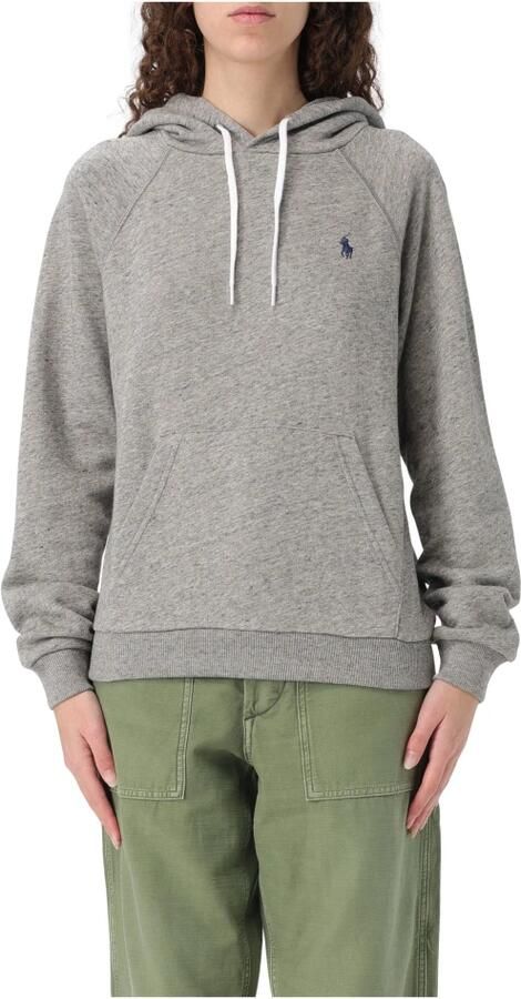 Polo Ralph Lauren Grijze Geborduurde Hoodie Sweatshirt Gray Dames - Foto 6
