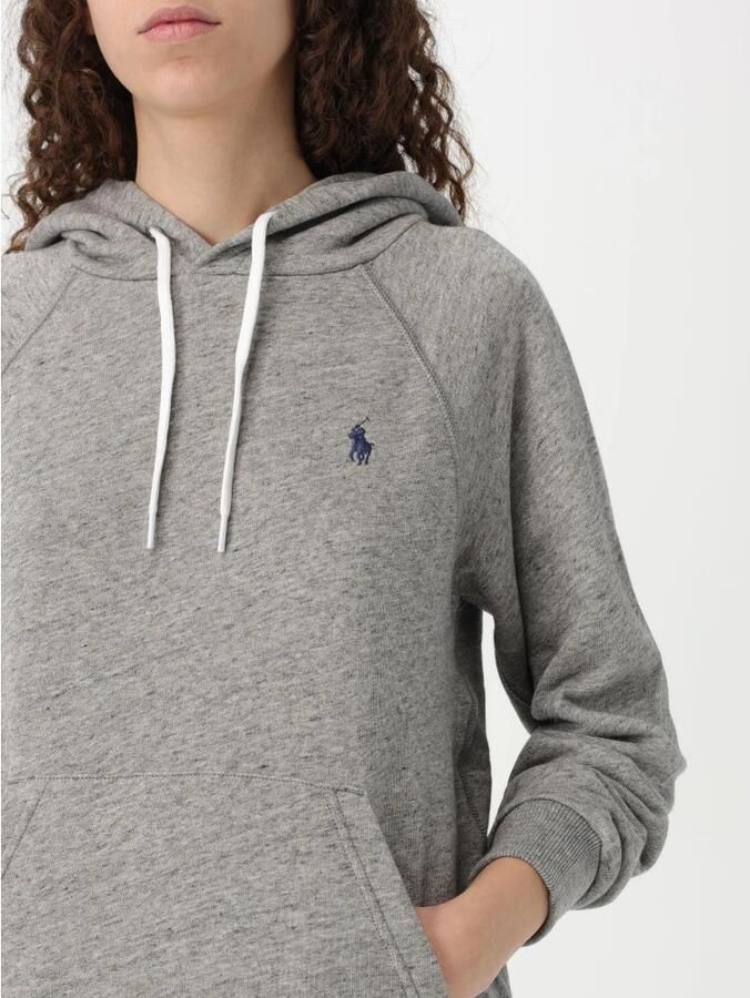 Polo Ralph Lauren Grijze Geborduurde Hoodie Sweatshirt Gray Dames - Foto 3