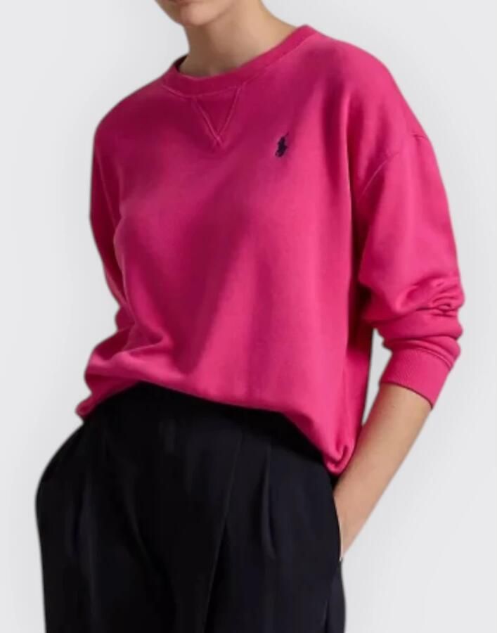 Polo Ralph Lauren Fuchsia Katoenen Sweatshirt met Geborduurd Logo Pink Dames - Foto 2