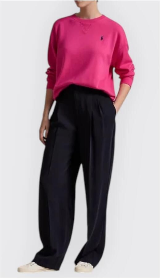 Polo Ralph Lauren Fuchsia Katoenen Sweatshirt met Geborduurd Logo Pink Dames - Foto 9