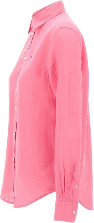 Polo Ralph Lauren Loose fit overhemdblouse van puur linnen met knoopsluiting - Foto 7