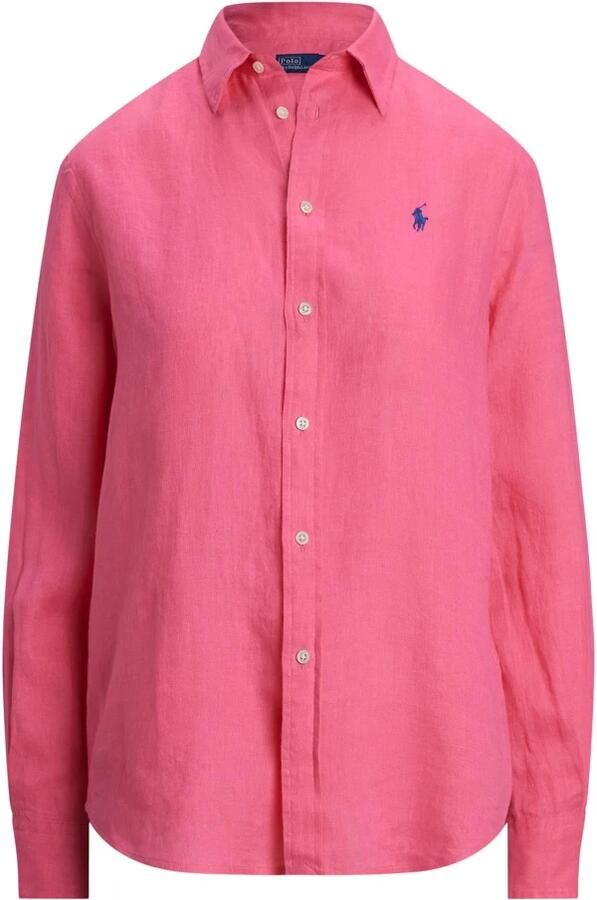 Polo Ralph Lauren Loose fit overhemdblouse van puur linnen met knoopsluiting - Foto 8