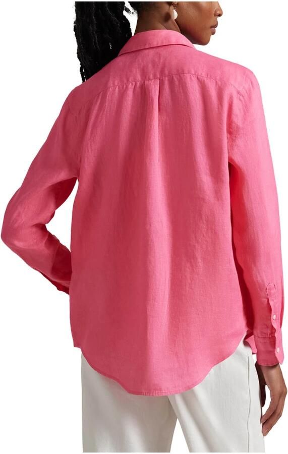 Polo Ralph Lauren Loose fit overhemdblouse van puur linnen met knoopsluiting - Foto 6