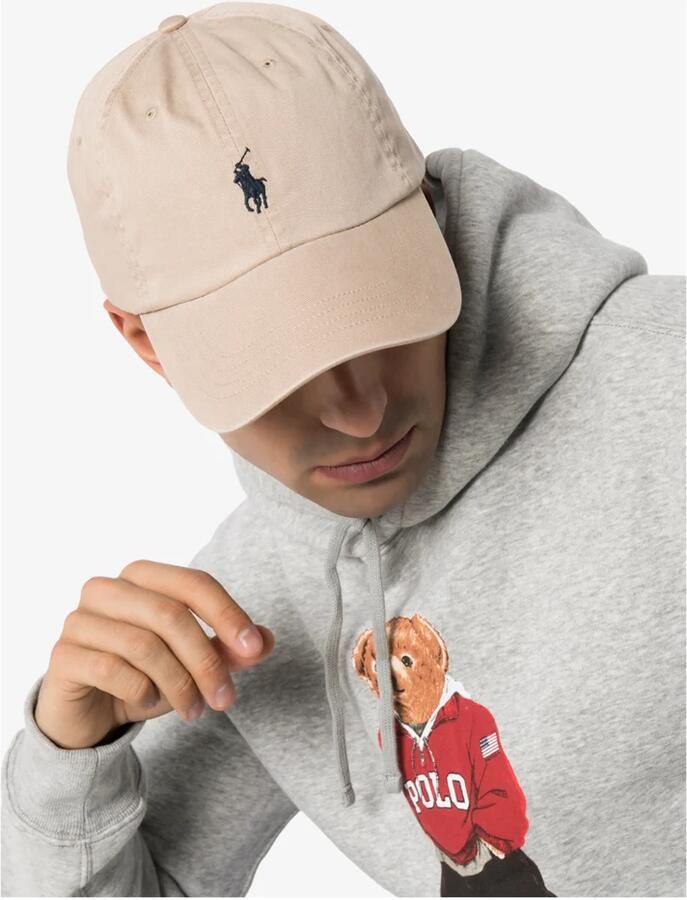 Polo Ralph Lauren Geborduurde Pony Beige Katoenen Hoed Beige - Foto 4