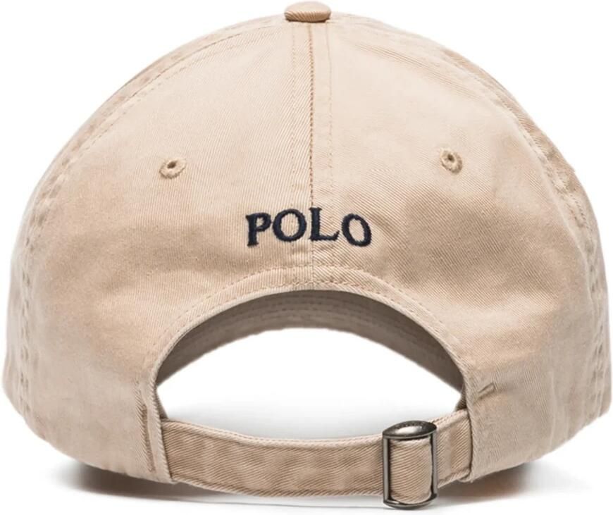 Polo Ralph Lauren Geborduurde Pony Beige Katoenen Hoed Beige