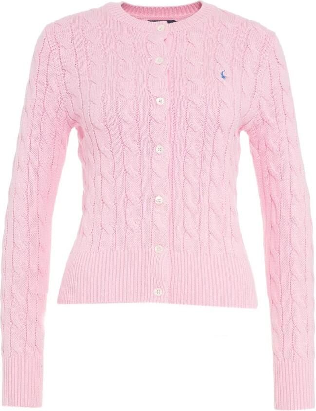 Polo Ralph Lauren Gebreide Cardigan met Logo Borduursel Pink Dames - Foto 3