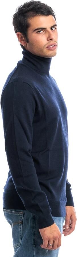 Ralph Lauren Blauwe wollen trui met hoge kraag en geborduurde pony Blue Heren - Foto 15