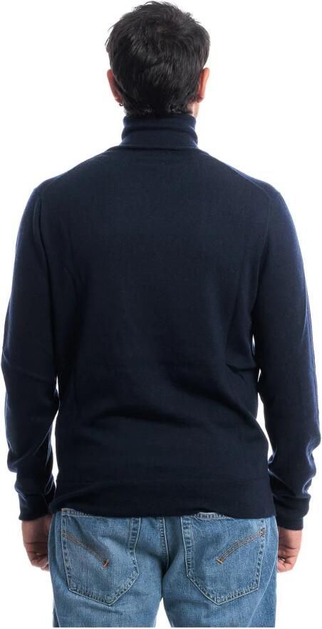 Ralph Lauren Blauwe wollen trui met hoge kraag en geborduurde pony Blue Heren - Foto 11