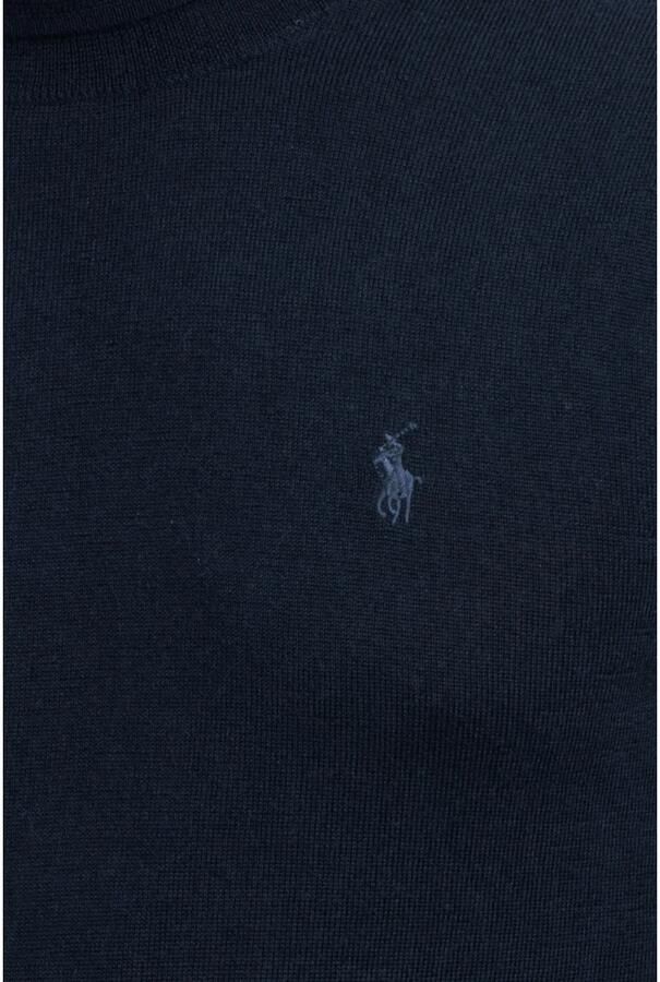 Ralph Lauren Blauwe wollen trui met hoge kraag en geborduurde pony Blue Heren - Foto 6