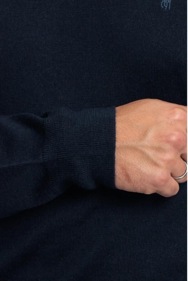 Ralph Lauren Blauwe wollen trui met hoge kraag en geborduurde pony Blue Heren - Foto 8