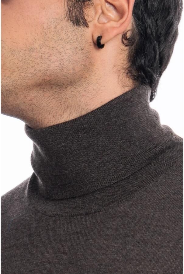 POLO Ralph Lauren fijngebreide wollen coltrui met logo brown heather - Foto 2