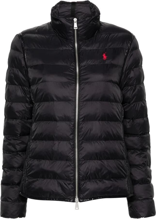 Polo Ralph Lauren Geïsoleerde Zwarte Nylon Casual Jas Black Dames - Foto 8