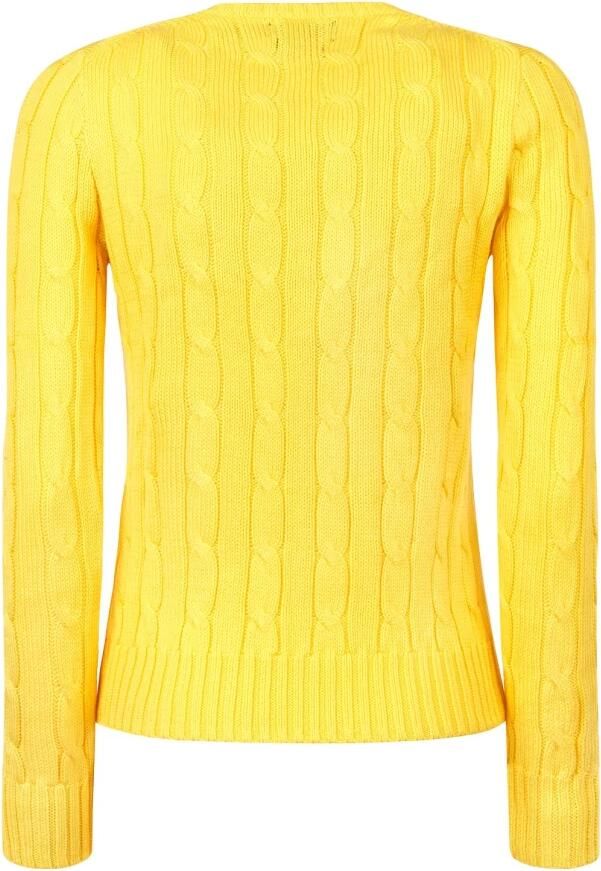 Polo Ralph Lauren Katoenen kabelgebreide trui met ronde hals Yellow Dames - Foto 3