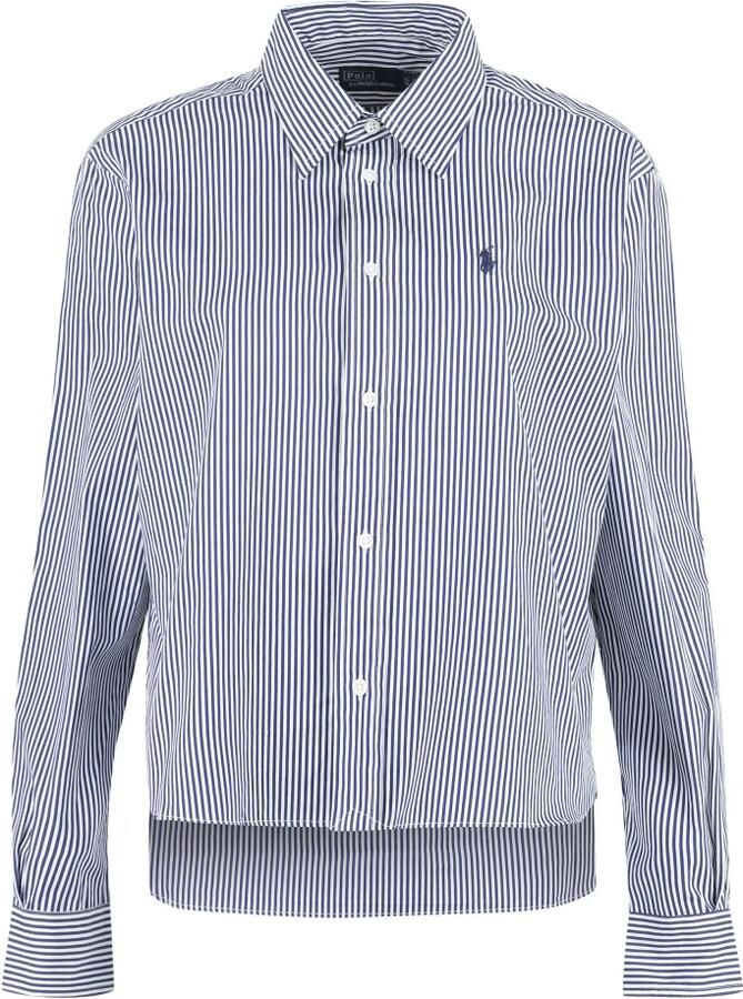 Polo Ralph Lauren Gestreept katoenen overhemd met asymmetrische zoom Multicolor Dames - Foto 5