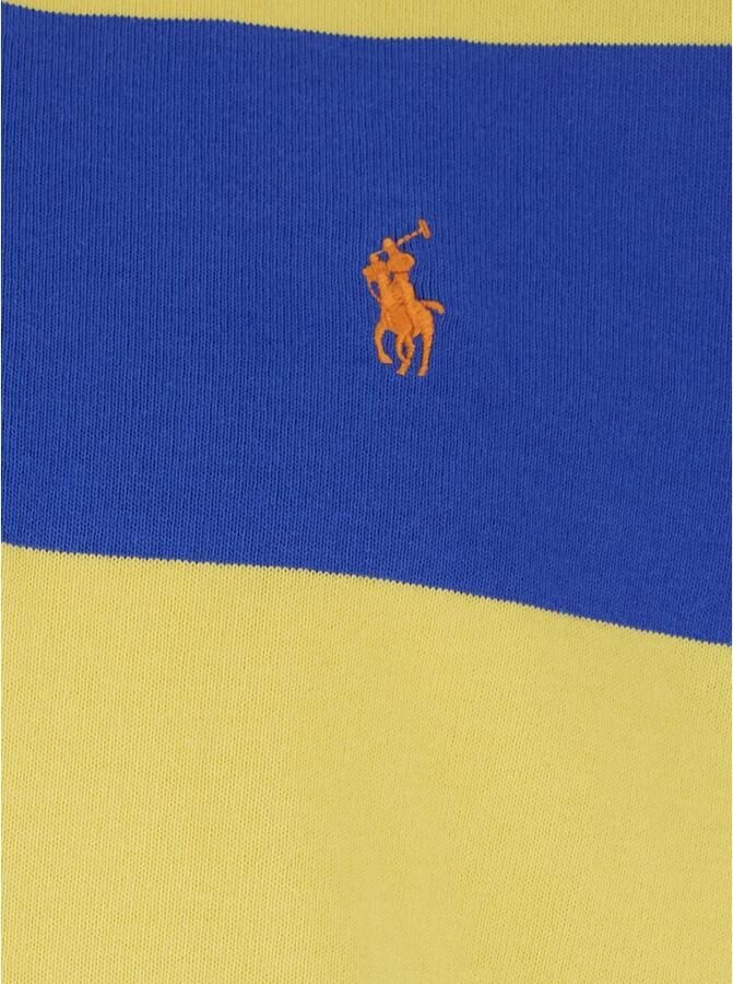 Polo Ralph Lauren Gestreept Katoenen Poloshirt Geel Blauw Yellow Heren