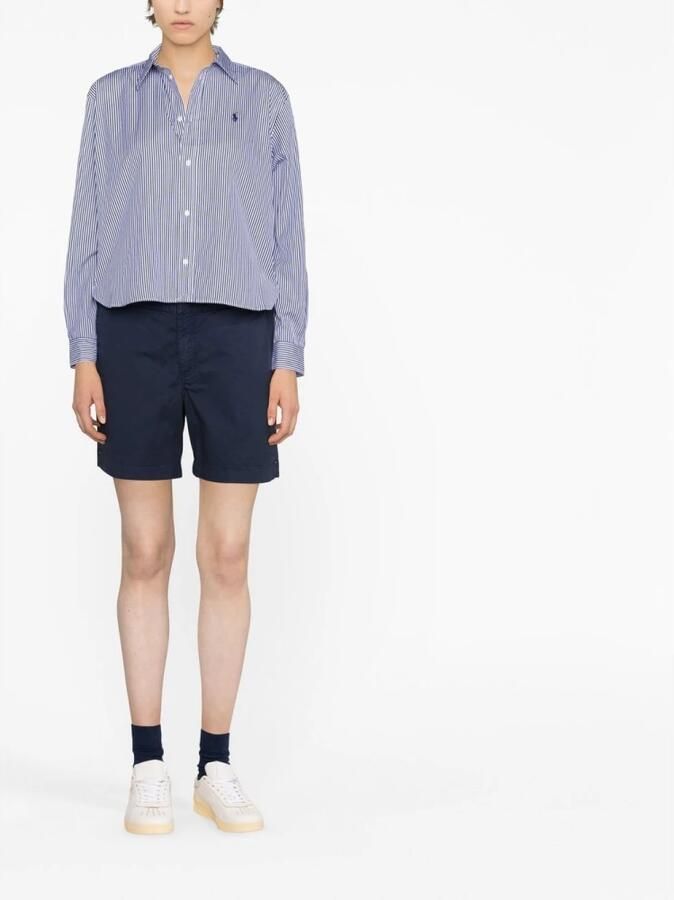 Polo Ralph Lauren Gestreept katoenen overhemd met asymmetrische zoom Multicolor Dames - Foto 4