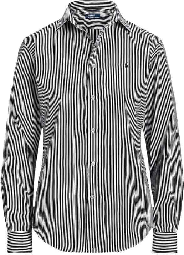 Polo Ralph Lauren Gestreept overhemd met lange mouwen Black Dames