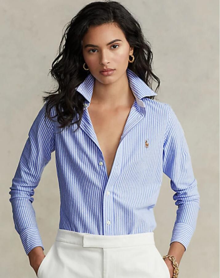 Polo Ralph Lauren Blauwe Casual Katoenen Overhemd met Lange Mouwen Blue Dames - Foto 2