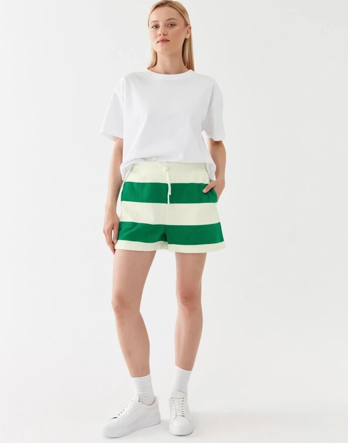 Polo Ralph Lauren Gestreepte Rugby Logo Shorts Multicolor Katoen Multicolor Dames - Foto 2