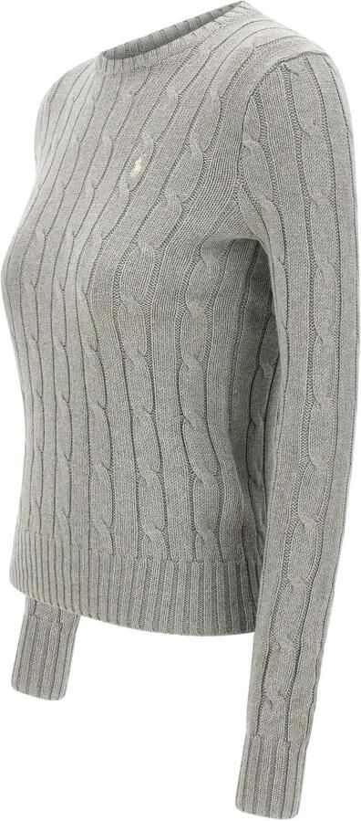 Polo Ralph Lauren Gebreide pullover met kabelpatroon model 'JULIANNA' - Foto 6