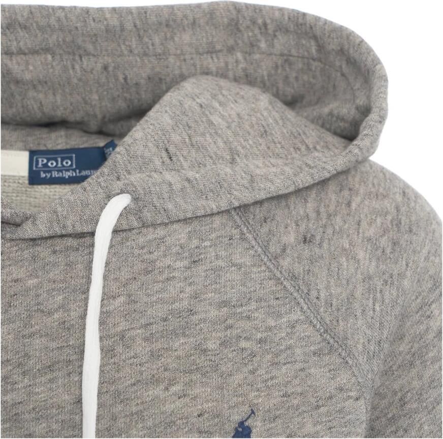 Polo Ralph Lauren Grijze Geborduurde Hoodie Sweatshirt Gray Dames