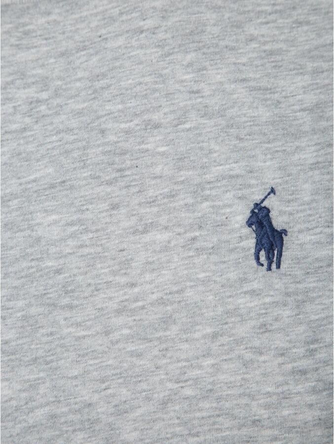 Polo Ralph Lauren Grijze Logo Geborduurde Katoenen T-shirt Gray Dames