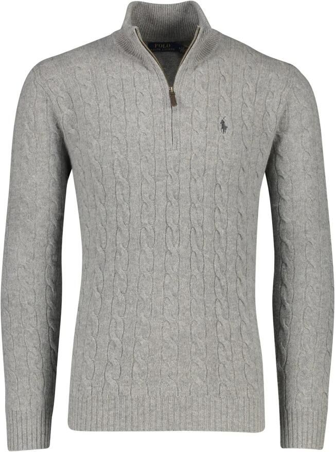 Polo Ralph Lauren Gebreide pullover van een mix van katoen en kasjmier met opstaande kraag