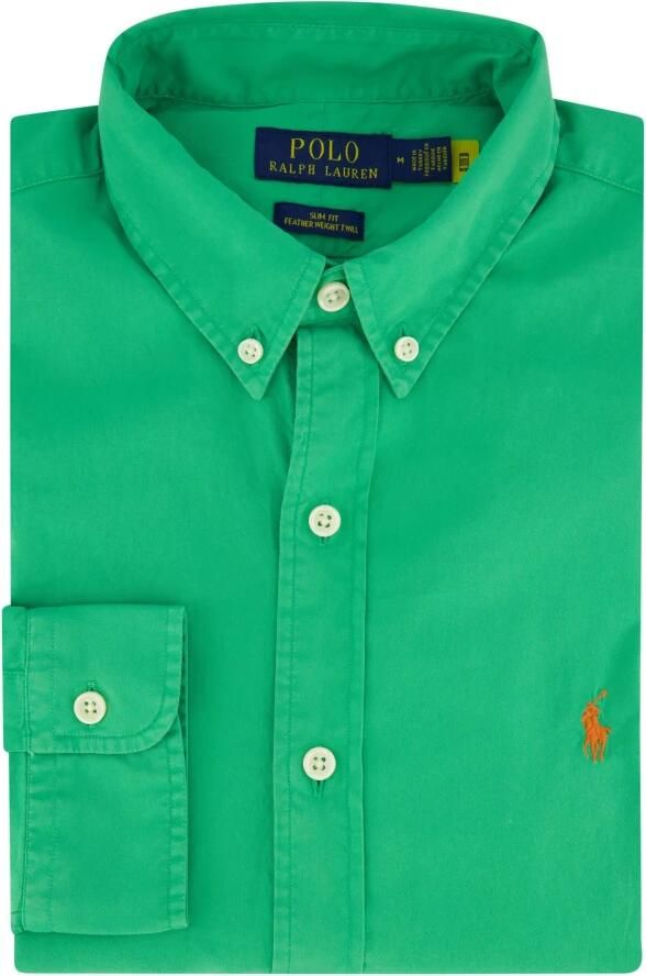 Polo Ralph Lauren Slim fit vrijetijdsoverhemd met labelstitching