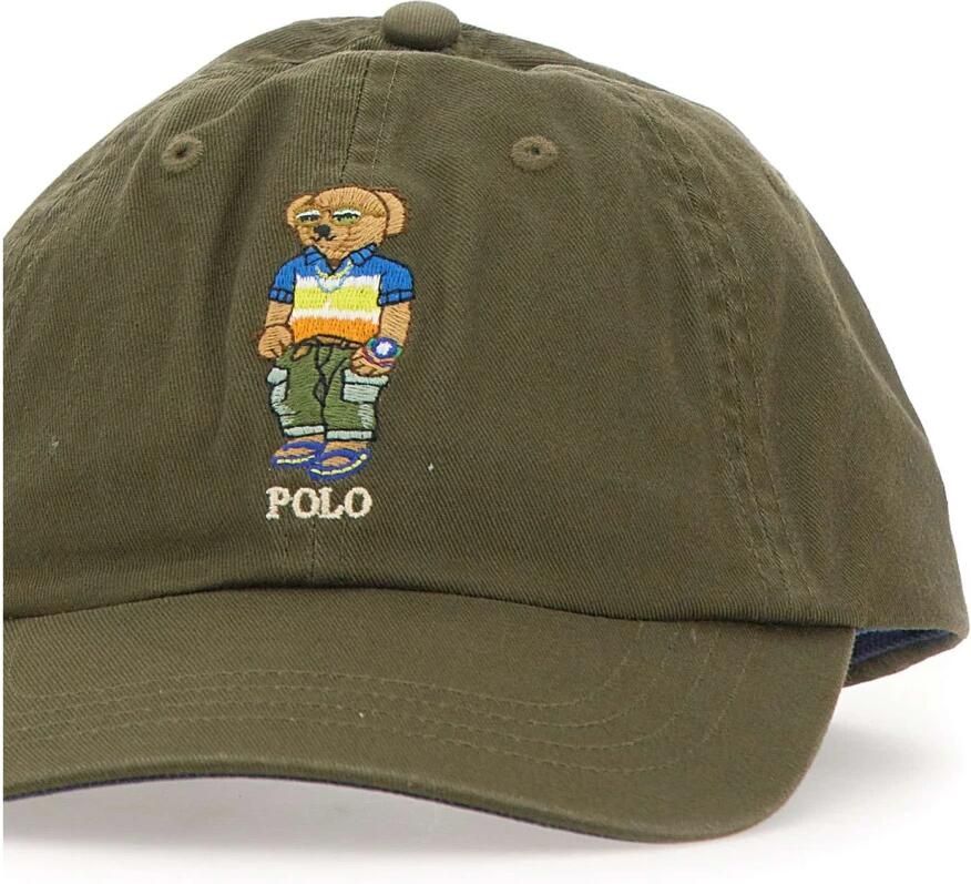 Polo Ralph Lauren Groene Baseballpet met Beerlogo Green Heren