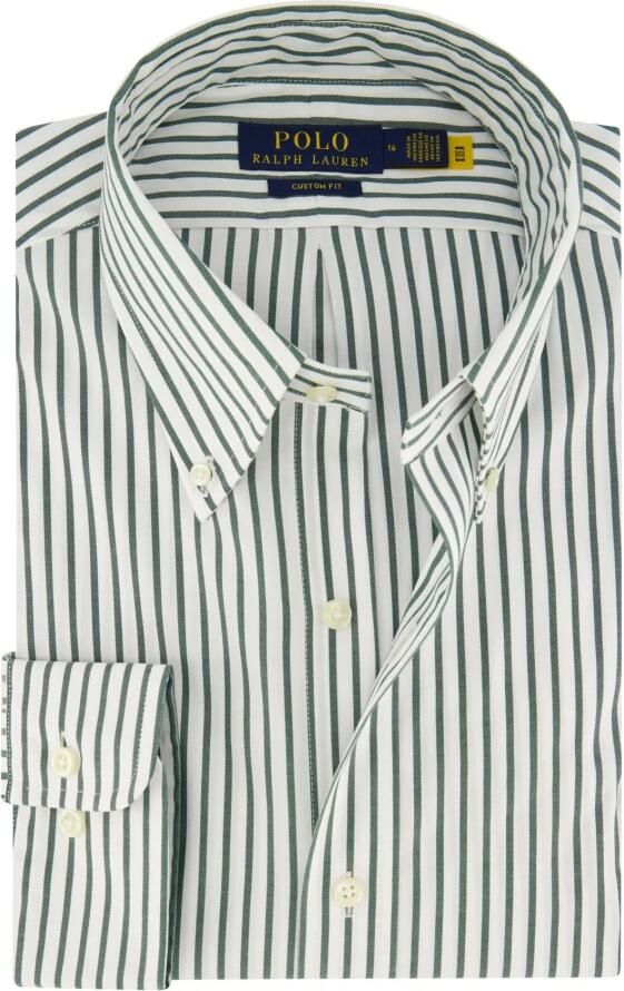 Polo Ralph Lauren Groene Gestreepte Overhemdjurk Katoen Green Heren
