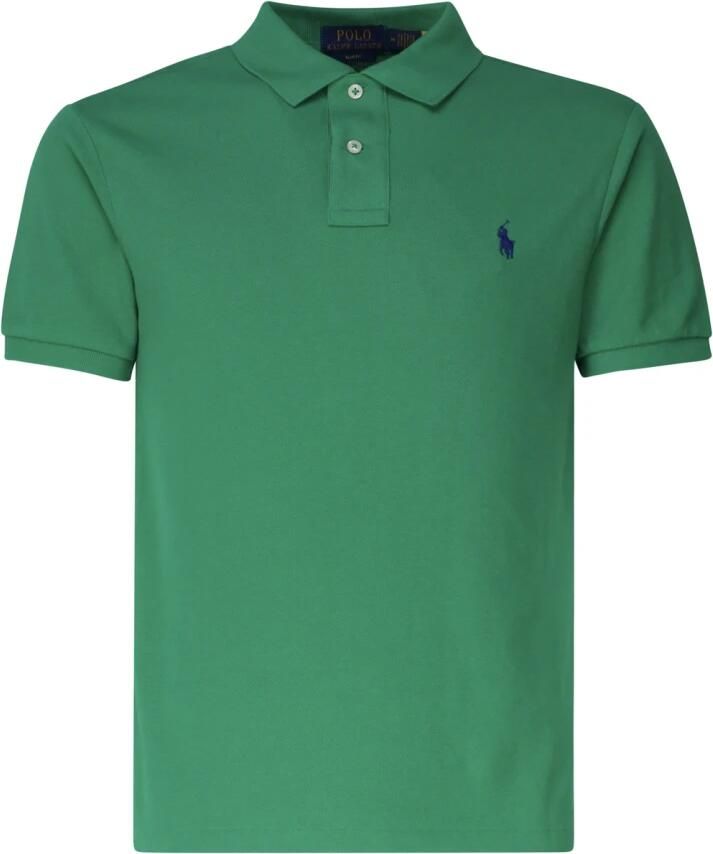 Ralph Lauren Groene Polo Shirt met Klassieke Kraag en Logo Borduursel Green Heren