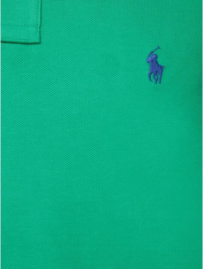 Ralph Lauren Groene Polo Shirt met Klassieke Kraag en Logo Borduursel Green Heren