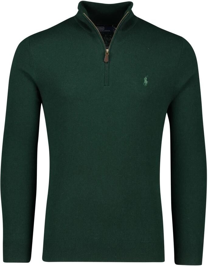 Polo Ralph Lauren Gebreide pullover van wol met opstaande kraag en ritssluiting