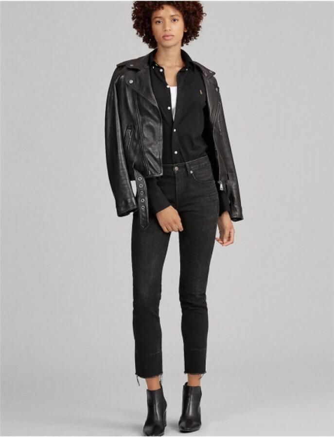 Polo Ralph Lauren Casual Langemouw Zwart Katoenen Overhemd Black Dames - Foto 3