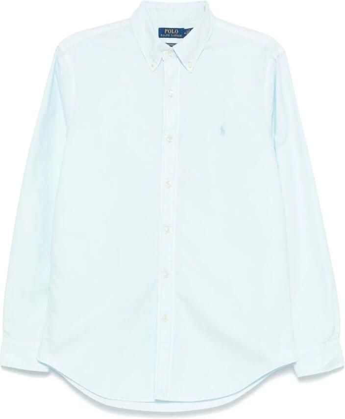 Polo Ralph Lauren Overhemd Lange Mouw CHEMISE DROITE CUSTOM EN OXFORD LEGER TEINTURE MINERALE