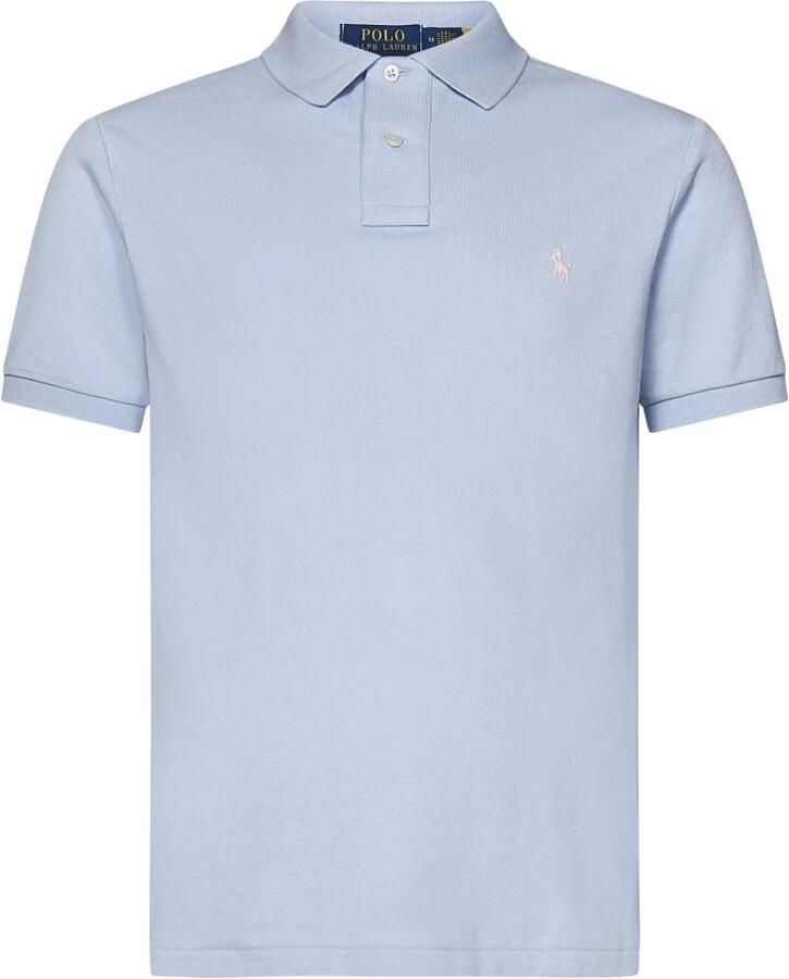Polo Ralph Lauren Heldere Blauwe Polo T-shirt met Pony Borduurwerk Blue Heren