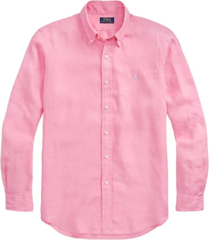 Polo Ralph Lauren Custom fit linnen overhemd met labelstitching