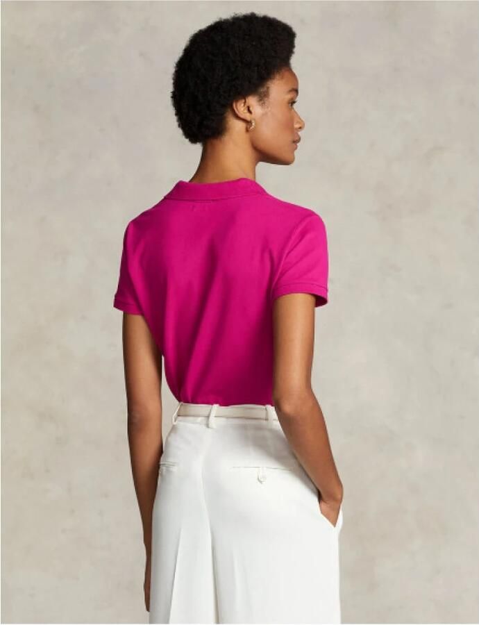 Polo Ralph Lauren Poloshirt van puur katoen met labelstitching model 'JULIE' - Foto 4