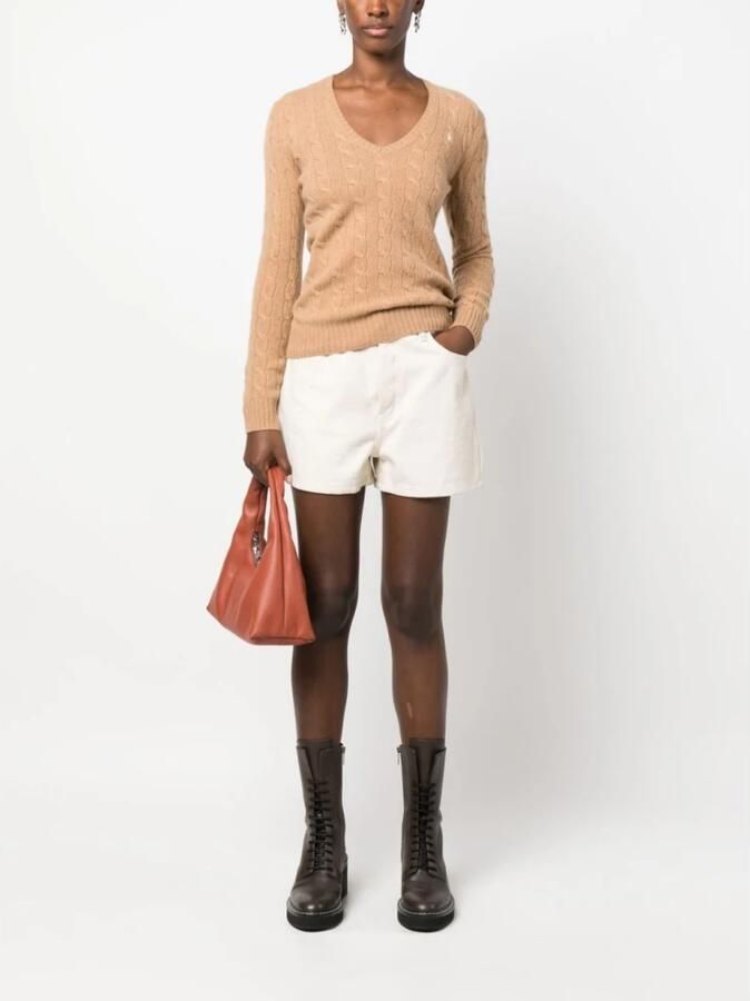 Polo Ralph Lauren Gebreide pullover van een mix van wol en kasjmier met kabelpatroon - Foto 3