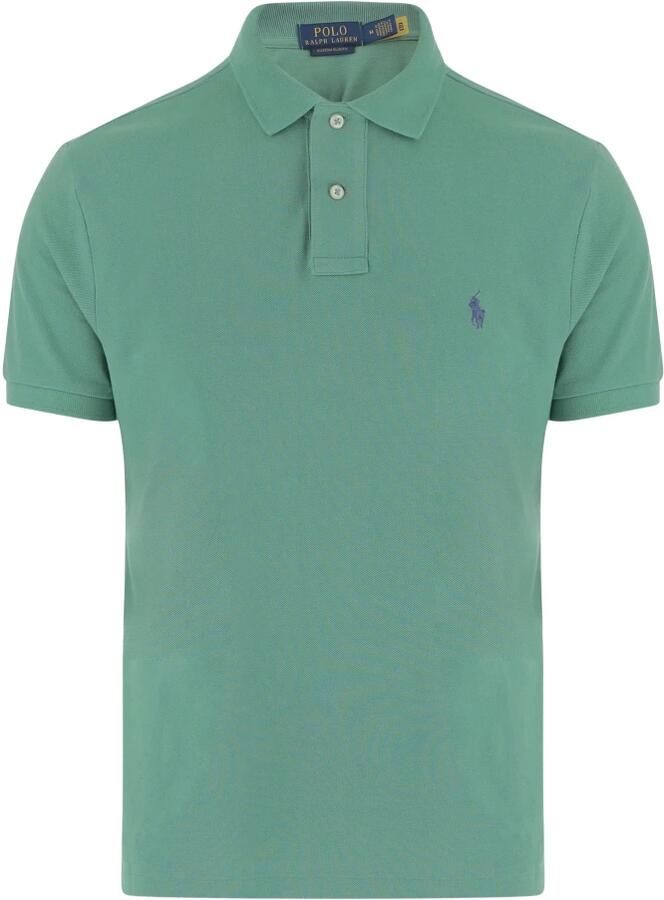 Polo Ralph Lauren Katoenen Klassieke Polo Shirt Groen Green Heren - Foto 2