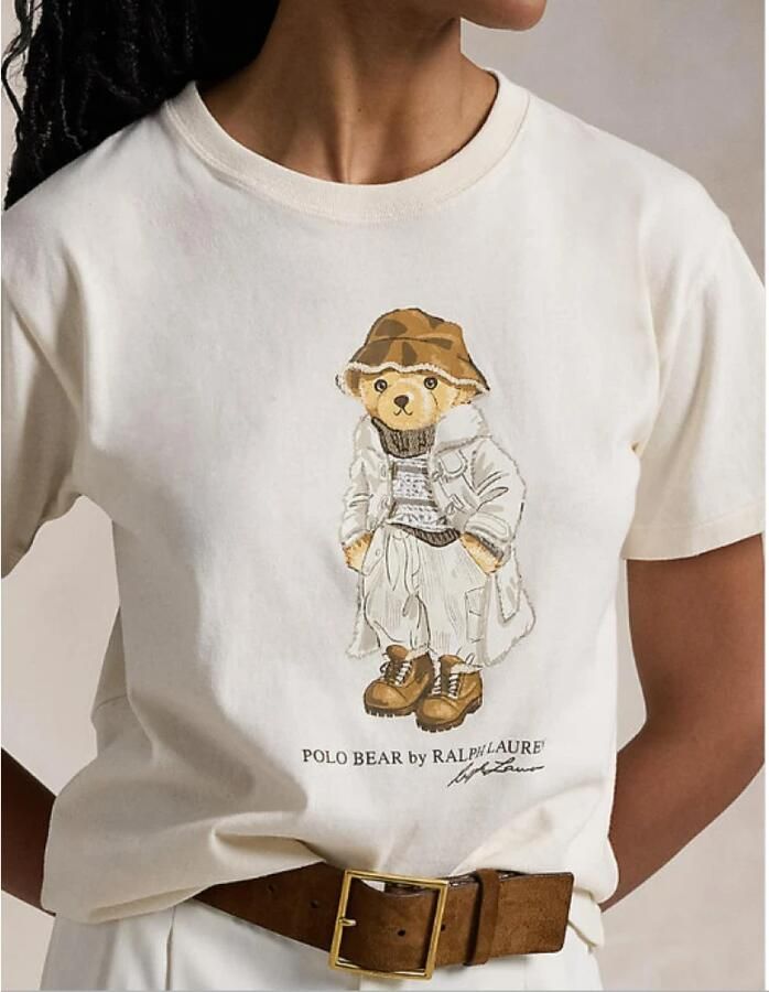 Ralph Lauren shirts & tops Crmy br tee short sleeve Tshir White Dames