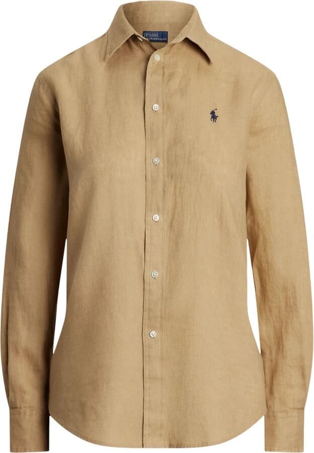 Polo Ralph Lauren Loose fit overhemdblouse van puur linnen met knoopsluiting - Foto 6