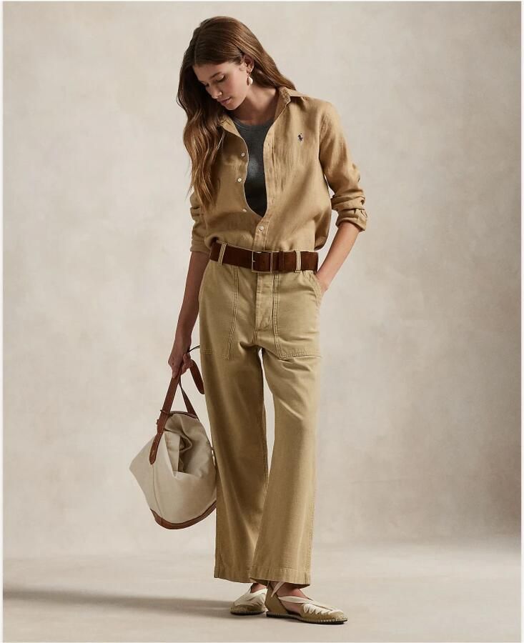 Polo Ralph Lauren Loose fit overhemdblouse van puur linnen met knoopsluiting - Foto 2