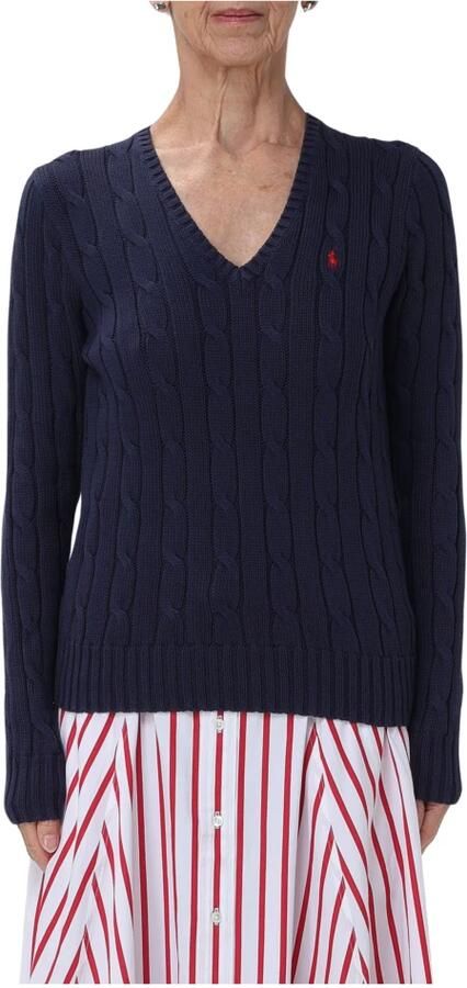 Polo Ralph Lauren Gedraaid Gebreide Trui Dames Marineblauw Blue Dames - Foto 5