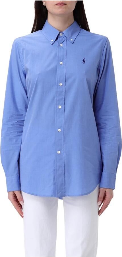 Polo Ralph Lauren Geborduurde Pony Button-Down Overhemden Blue Dames - Foto 6