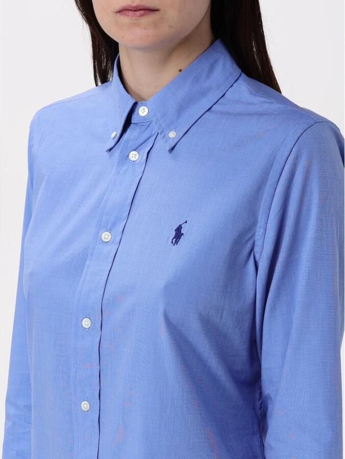 Polo Ralph Lauren Geborduurde Pony Button-Down Overhemden Blue Dames - Foto 2