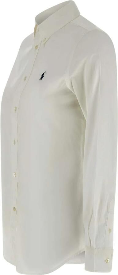 Polo Ralph Lauren Witte Katoenen Damesoverhemd met Geborduurde Pony White Dames - Foto 16