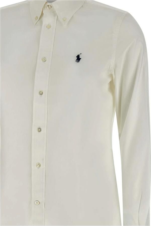 Polo Ralph Lauren Witte Katoenen Damesoverhemd met Geborduurde Pony White Dames - Foto 8