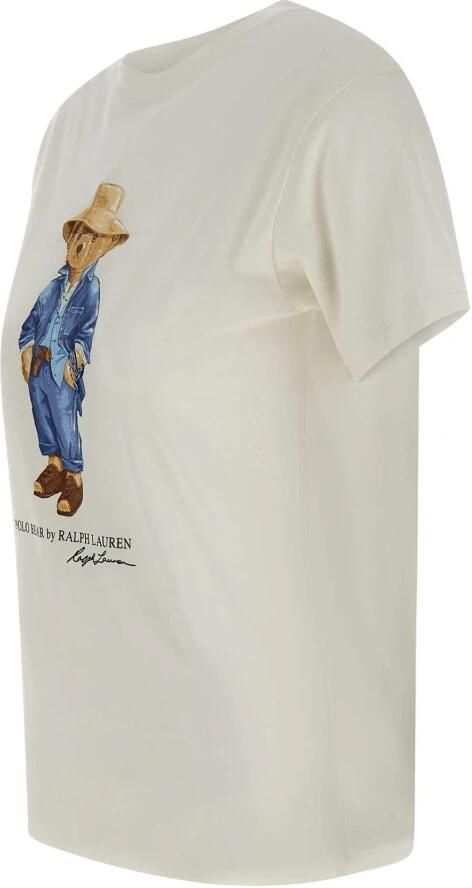 Polo Ralph Lauren Stijlvolle katoenen T-shirt met Polo Bear White Dames - Foto 15
